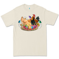 Bone easter coop animals farm chicken chiks rooster flowers butterfly Premium Tee - Artiststas