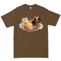 Cacao easter coop animals farm chicken chiks rooster flowers butterfly Premium Tee - Artiststas