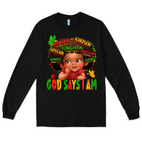 Black god says i am juneteenth kid Long Sleeve Tee - LillyAllenDesigns