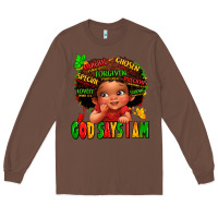 Chestnut god says i am juneteenth kid Long Sleeve Tee - LillyAllenDesigns