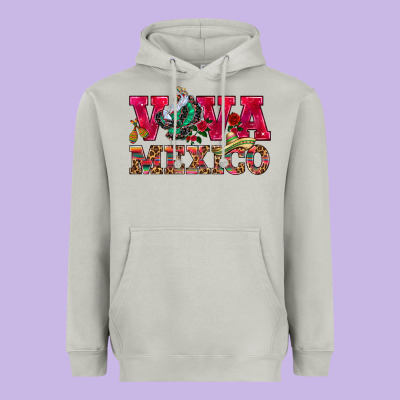 Viva Mexico Heavyweight Hoodie Designed By Howdyjamesfarm