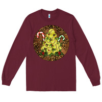 Burgundy Softball Leopard  Christmas Long Sleeve Tee - RanaPortraitStore