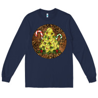Navy Softball Leopard  Christmas Long Sleeve Tee - RanaPortraitStore