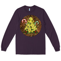 Plum Softball Leopard  Christmas Long Sleeve Tee - RanaPortraitStore