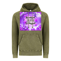 Vintage Olive thankful greatful blessed Vintage Hoodie - NancyCooperArtShop