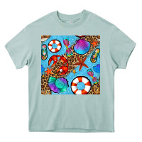 Arona summer with leopard seamless pattern Heavy Core Tee - BundleAndBundleShop