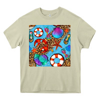 Mossy summer with leopard seamless pattern Heavy Core Tee - BundleAndBundleShop