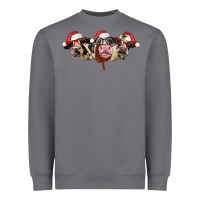 Storm christmas holstein cows Heavyweight Sweatshirt - LillyAllenDesigns