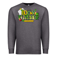Charcoal Heather lucky teacher St. Patrick's Day Premium Sweatshirt - HowdyJamesFarm