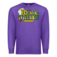 Purple lucky teacher St. Patrick's Day Premium Sweatshirt - HowdyJamesFarm