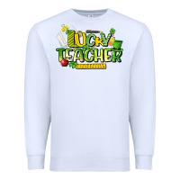 White lucky teacher St. Patrick's Day Premium Sweatshirt - HowdyJamesFarm