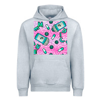 Heather Grey Western Medicine Seamless Pattern Urban Hoodie - BundleAndBundleShop