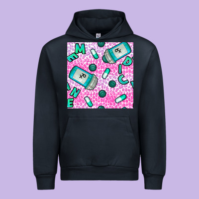 Western Medicine Seamless Pattern Urban Hoodie Designed By Bundleandbundleshop