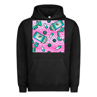 Pigment Black Western Medicine Seamless Pattern Urban Hoodie - BundleAndBundleShop