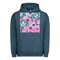 Pigment Midnight Navy Western Medicine Seamless Pattern Urban Hoodie - BundleAndBundleShop