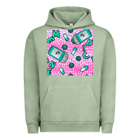 Pigment Oil Green Western Medicine Seamless Pattern Urban Hoodie - BundleAndBundleShop