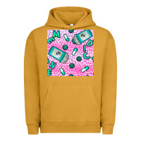 Pigment Peanut Butter Western Medicine Seamless Pattern Urban Hoodie - BundleAndBundleShop