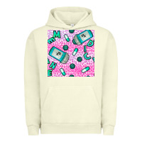 Pigment Pistachio Western Medicine Seamless Pattern Urban Hoodie - BundleAndBundleShop
