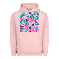Pigment Salmon Western Medicine Seamless Pattern Urban Hoodie - BundleAndBundleShop