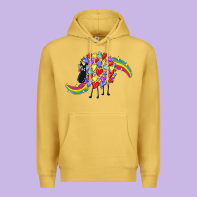 Rainbow Sheep Premium Hoodie Designed By Cowgirlartshop