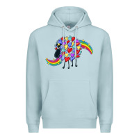 Blue Mist Rainbow sheep Premium Hoodie - CowGirlArtShop
