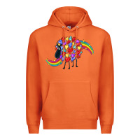 Carrot Rainbow sheep Premium Hoodie - CowGirlArtShop