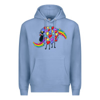 Colony Blue Rainbow sheep Premium Hoodie - CowGirlArtShop