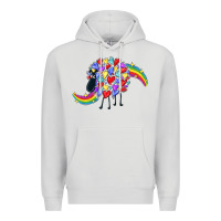 Dove Grey Rainbow sheep Premium Hoodie - CowGirlArtShop