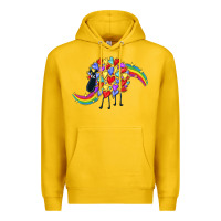 Lemon Rainbow sheep Premium Hoodie - CowGirlArtShop