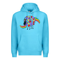 Ocean Blue Rainbow sheep Premium Hoodie - CowGirlArtShop