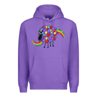Purple Rainbow sheep Premium Hoodie - CowGirlArtShop