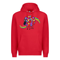 Red Rainbow sheep Premium Hoodie - CowGirlArtShop