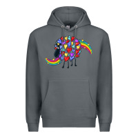Rock Rainbow sheep Premium Hoodie - CowGirlArtShop