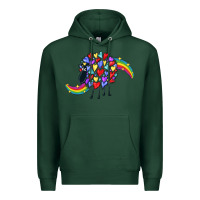 Sports Green Rainbow sheep Premium Hoodie - CowGirlArtShop
