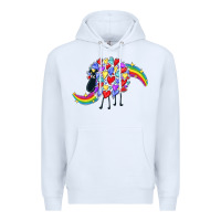 White Rainbow sheep Premium Hoodie - CowGirlArtShop