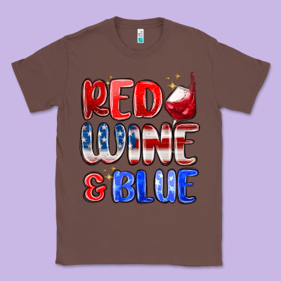 Red Wine And Blue Classic Tee Designed By Maliassmallbusiness