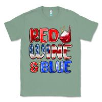 Sage red wine and blue Classic Tee - MaliasSmallBusiness