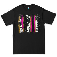 Black cow , yellow and pink glitter brushstrokes Premium Tee - AdoDesignShop