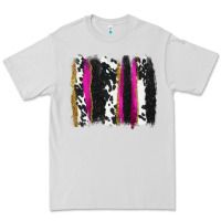 Dove Grey cow , yellow and pink glitter brushstrokes Premium Tee - AdoDesignShop