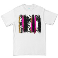 White cow , yellow and pink glitter brushstrokes Premium Tee - AdoDesignShop