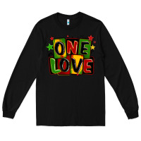 Black one love juneteenth Long Sleeve Tee - LillyAllenDesigns