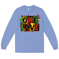 Colony Blue one love juneteenth Long Sleeve Tee - LillyAllenDesigns