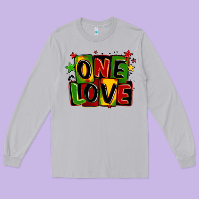 One Love Juneteenth Long Sleeve Tee Designed By Lillyallendesigns