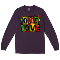 Plum one love juneteenth Long Sleeve Tee - LillyAllenDesigns