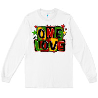 White one love juneteenth Long Sleeve Tee - LillyAllenDesigns