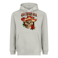 Moon Dust Chingona with roses Mexico Heavyweight Hoodie - HowdyJamesFarm
