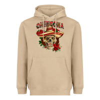 Mushroom Chingona with roses Mexico Heavyweight Hoodie - HowdyJamesFarm