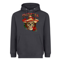 Smoke Chingona with roses Mexico Heavyweight Hoodie - HowdyJamesFarm