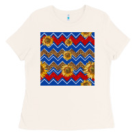 Bone 4th of july sunflower seamless  pattern Ladies Tee - BundleAndBundleShop