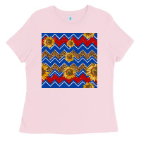 Bubblegum Pink 4th of july sunflower seamless  pattern Ladies Tee - BundleAndBundleShop